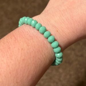 Turquoise beaded stretch bracelet